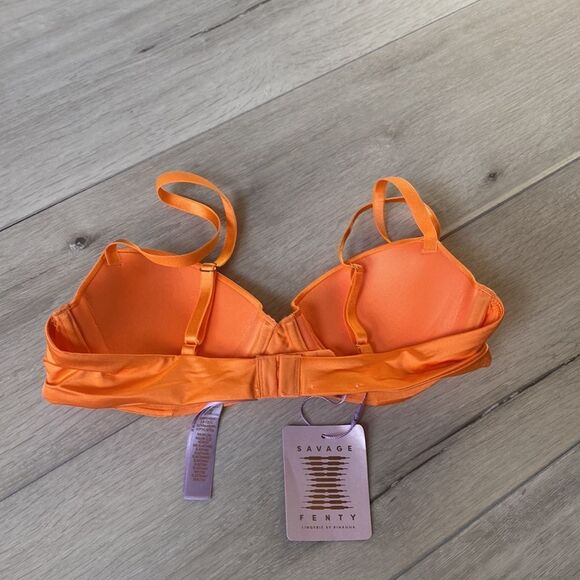 Savage X Fenty Women's Microfiber Low-Cut Bra Orange Size 34B  “NWT” - Picture 4 of 4